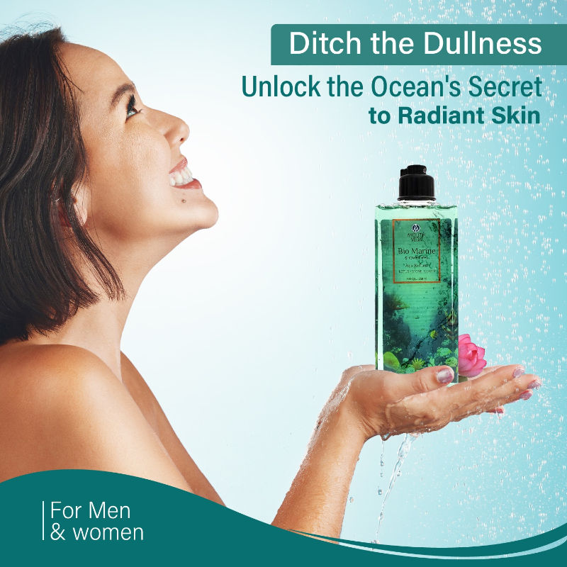 Bio Marine Shower Gel with Lotus & Stone Flower for Clensed, Hydrated & Rejuvenated Skin