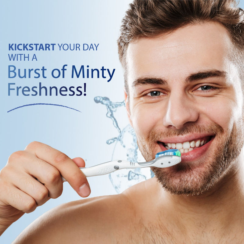 Ayurvedic Mint Gel Toothpaste with Menthol & Cardamom for Fresh Breath