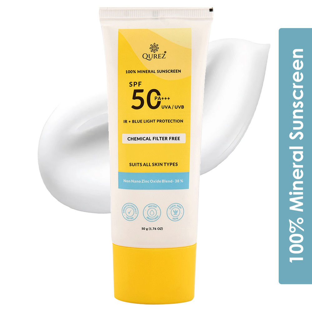 Mineral Sunscreen SPF 50 PA+++, Blue Light & IR Protection, Water Resistant