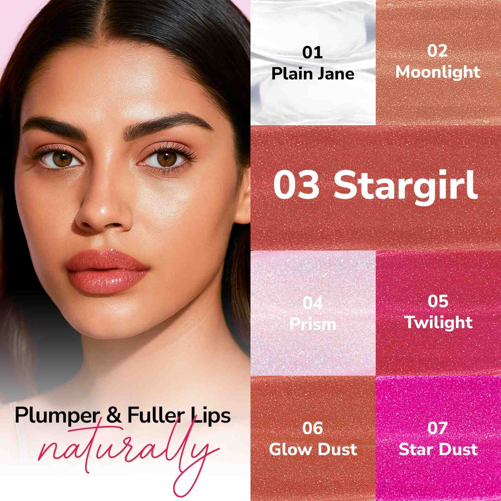 Star Girl Lip Gloss With Peptides Collagen & Micro Shimmers