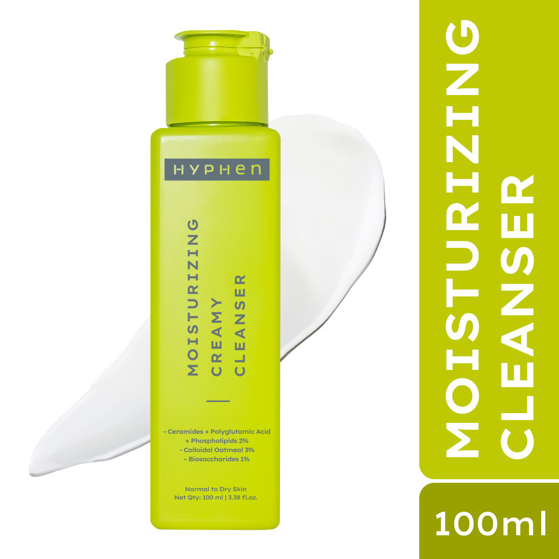 Moisturizing Cream for Dry Skin 2% Ceramides + Polyglutamic Acid Gentle Cleanser
