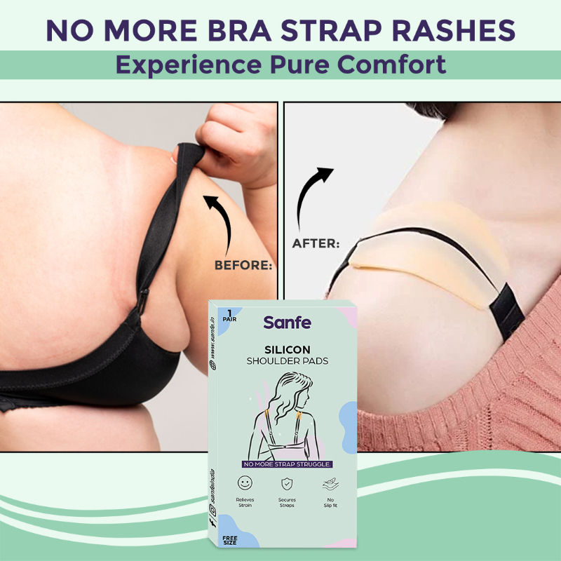 Silicone Shoulder Pads For Women, Bra Pads Inserts, Reusable, Transparent & Non-Slip