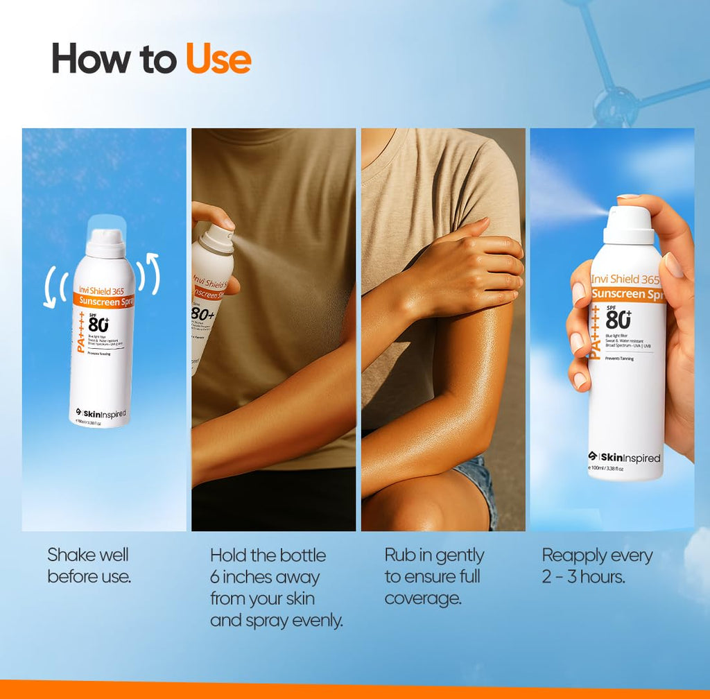 Invishield 365 Body Sunscreen Spray SPF 80+ PA++++
