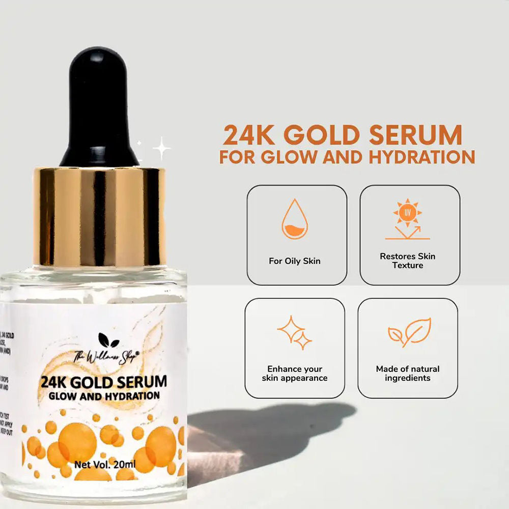 24K Gold Serum For Glow And Hydration Water Based