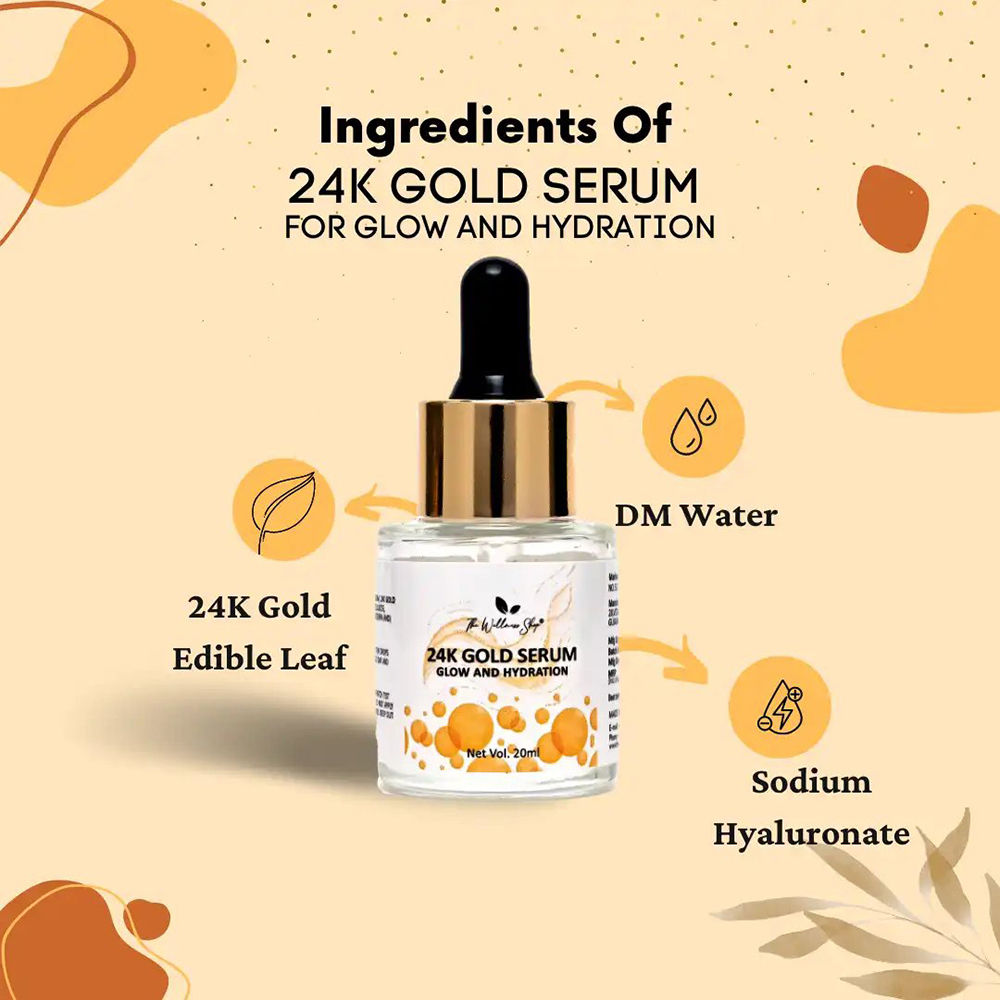 24K Gold Serum For Glow And Hydration Water Based