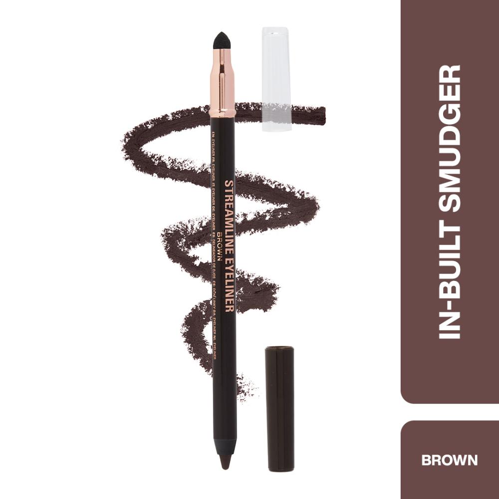 Streamline Waterline Eyeliner Pencil-Ultra Creamy Smudge Proof Smokey Looks - Brown
