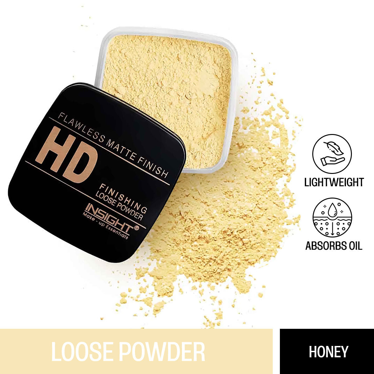 Hd Finishing Loose Powder, Oil Control, Light Weight &Transferproof - Honey