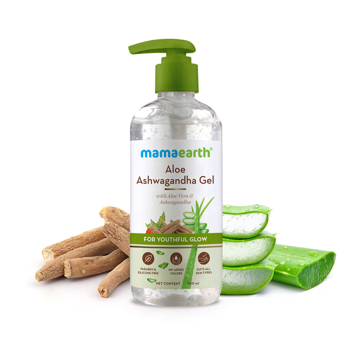 Aloe Ashwagandha Gel, For Face, With Aloe Vera & Ashwagandha For A Youthful Glow
