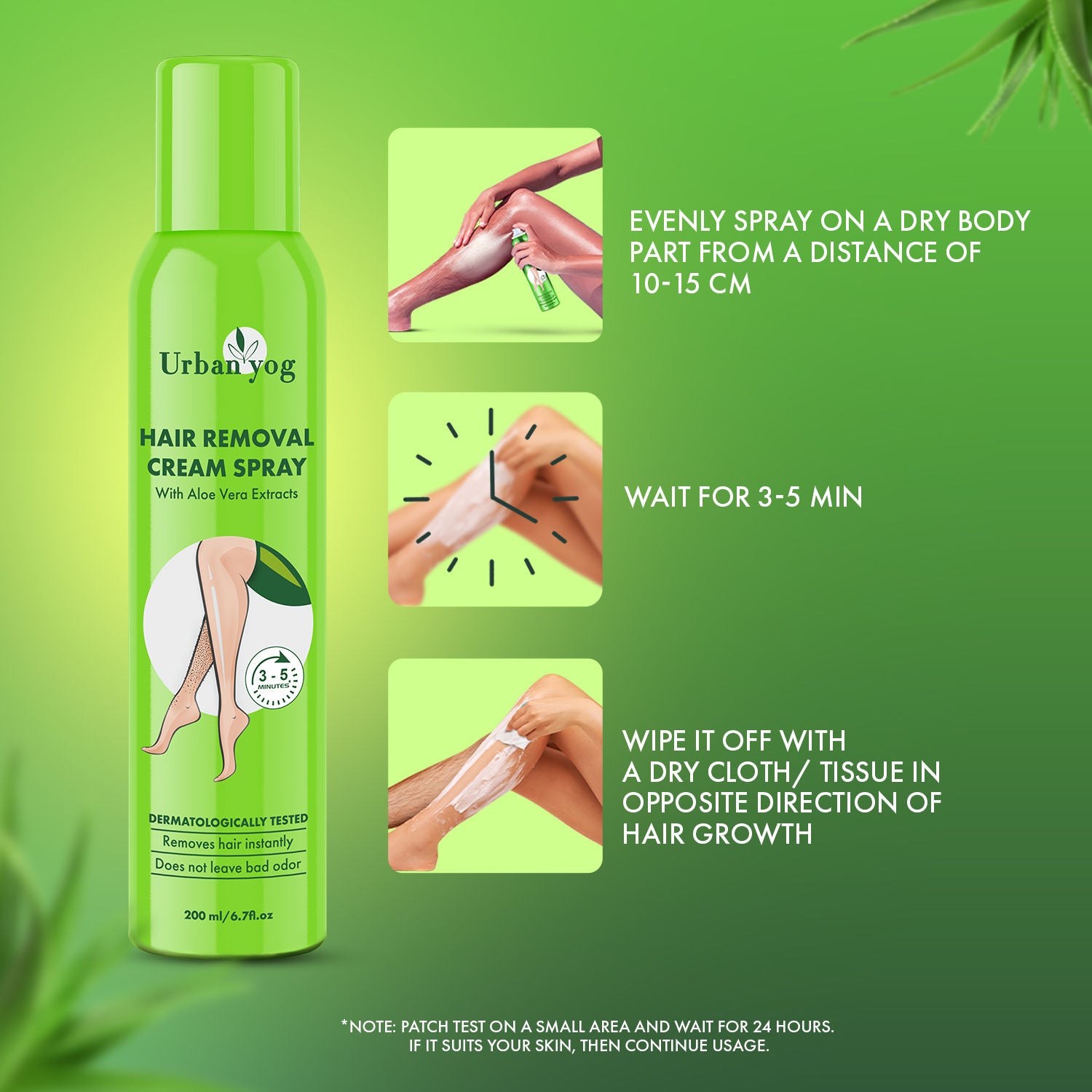 Hair Removal Cream Spray With Aloe Vera Extracts
