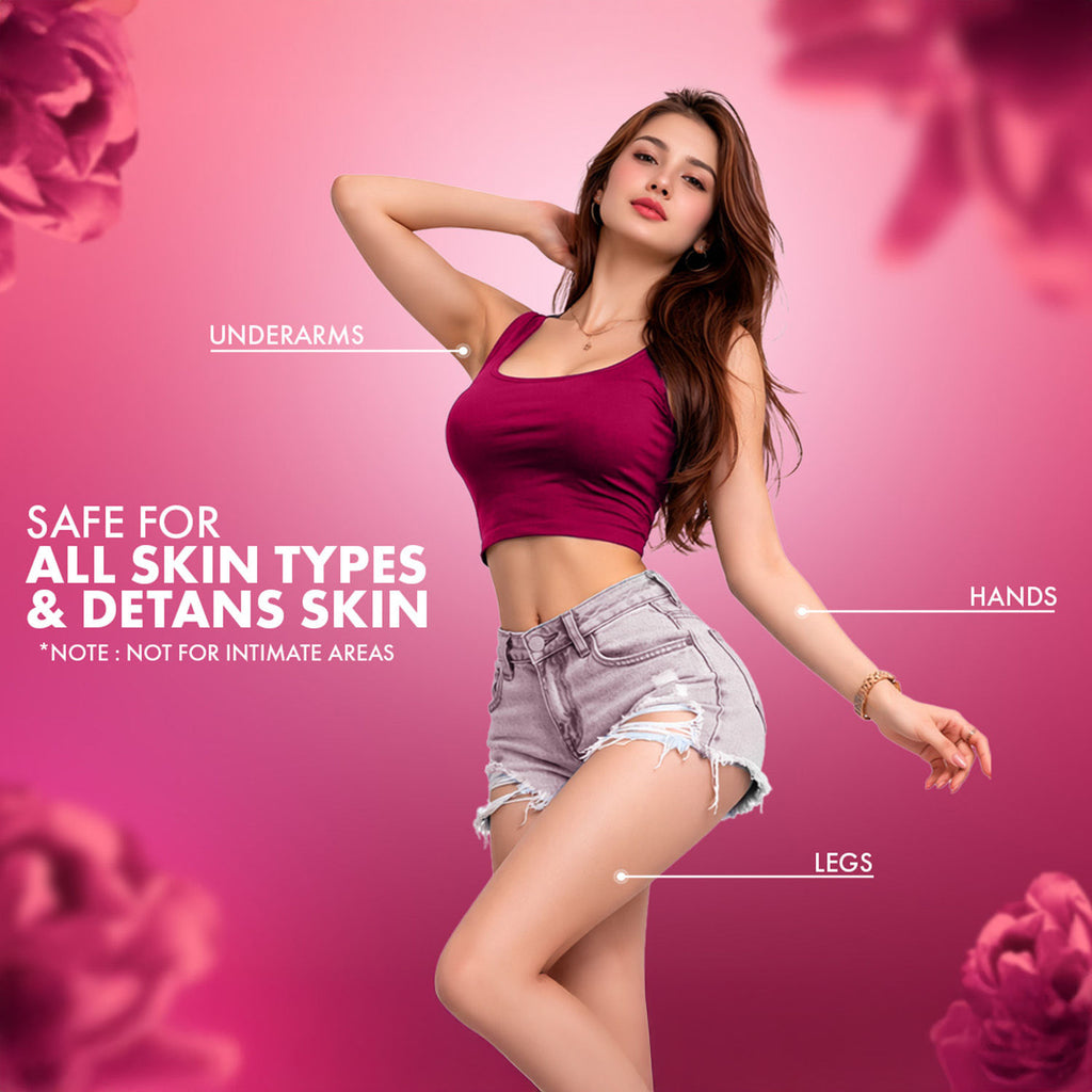 Hair Removal Cream Spray With Rose Extracts