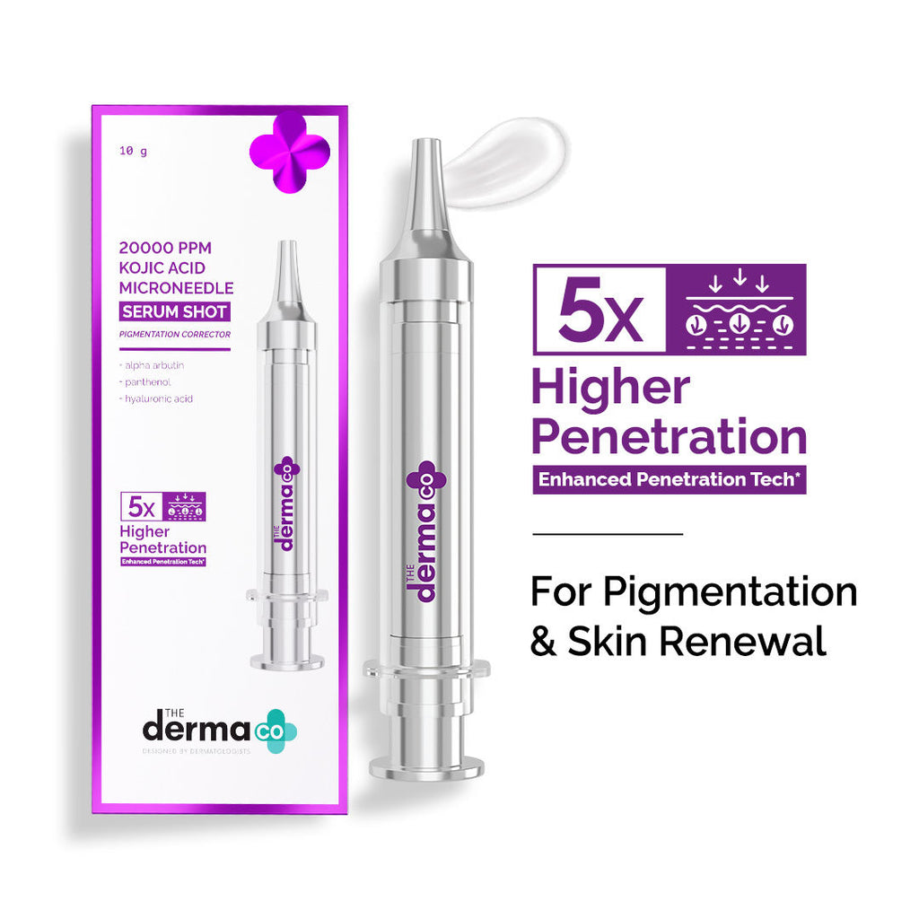 20000 PPM Kojic Acid Microneedle Face Serum Shot for Pigmentation & Skin Renewal