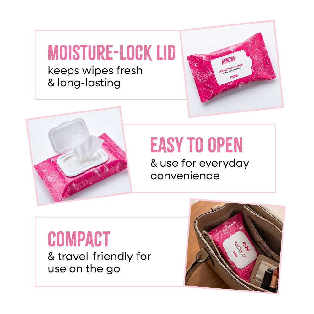 Nykaa Makeup Remover Wipes (30pcs) Ultra-Soft,Gentle Wipes (20cmx15cm)For Instant Cleanse & Refresh
