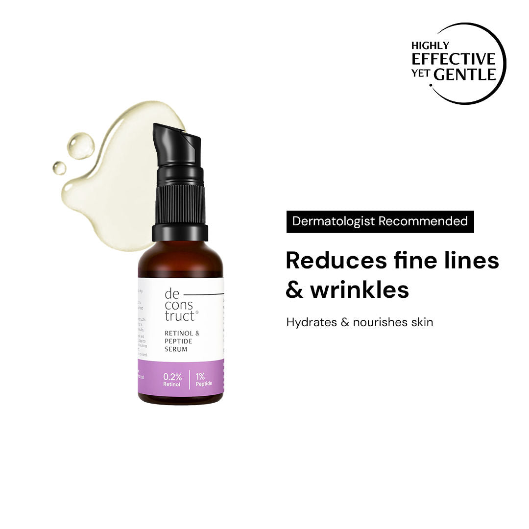 Retinol & Peptide Serum, 0.2% Retinol + 1% Peptide, Anti-Aging
