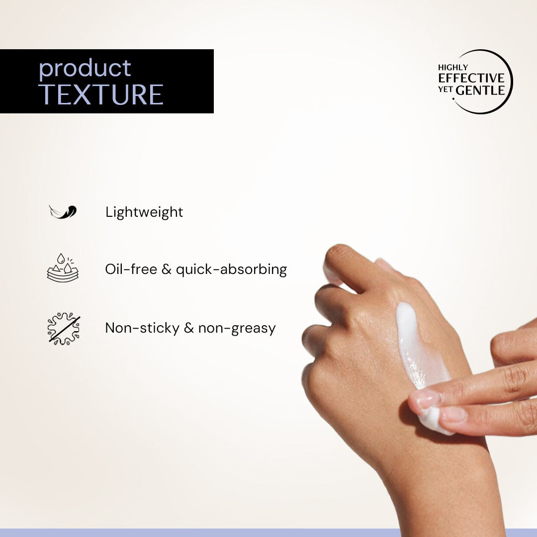 Oil-Free Moisturizer, Lightweight, Non-Sticky, 72H Hydration