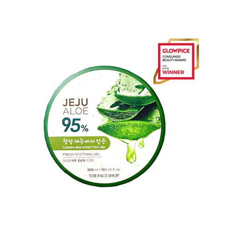 Korean Jeju Aloe Vera Soothing Gel with Vitamin E for Face, Body & Hair