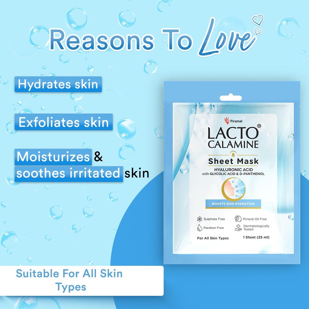 Hyaluronic Acid Face Serum Sheet Mask for Intense Hydration Refreshing Plumpy & Dewy Skin