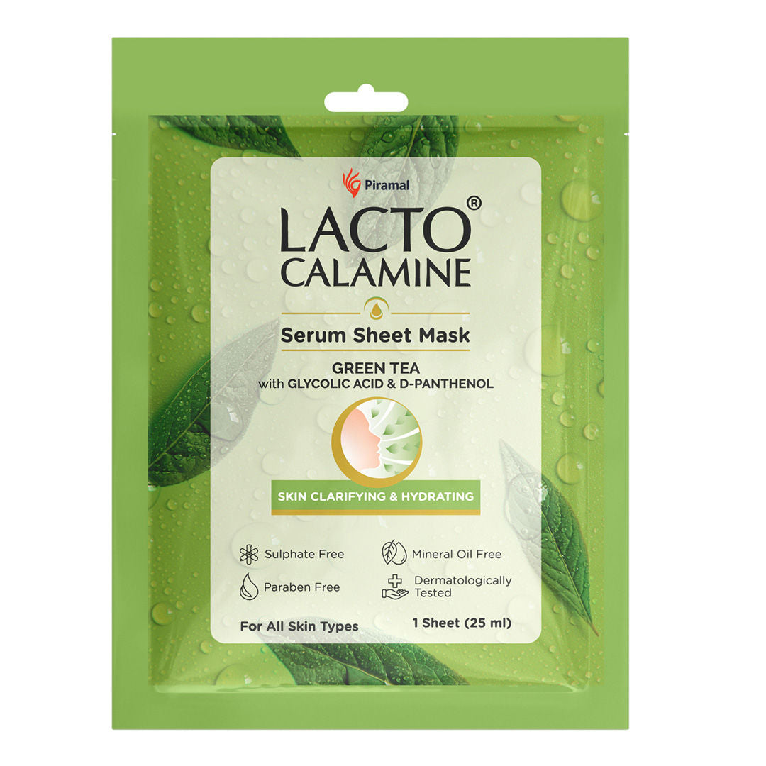 Green Tea Face Sheet Mask for Hydration, Calm & Clear Skin that Soothes Acne