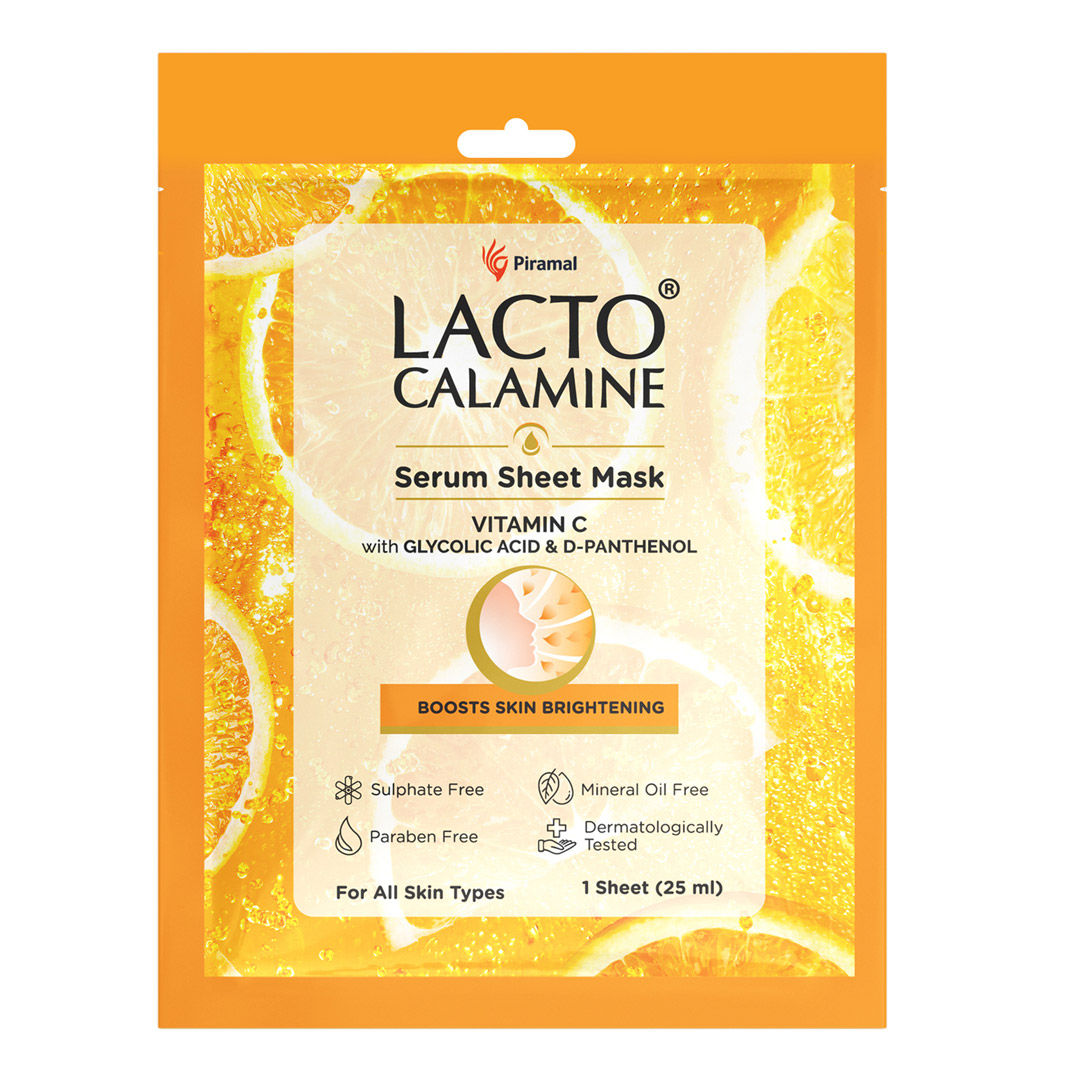 Vitamin C Face Sheet Mask with Antioxidant for Nourishing, Brightening & Glowing Skin