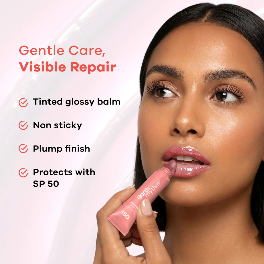 Honey Lip Balm Spf 50 Brightens Lips With Propolis, Peptides & Kojic Acid