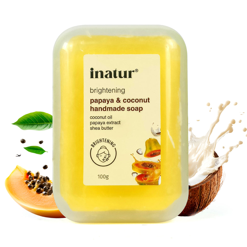 Papaya & Coconut Soap For Brightening & Cleansing with Papaya Extract, Shea Butter & Coconut