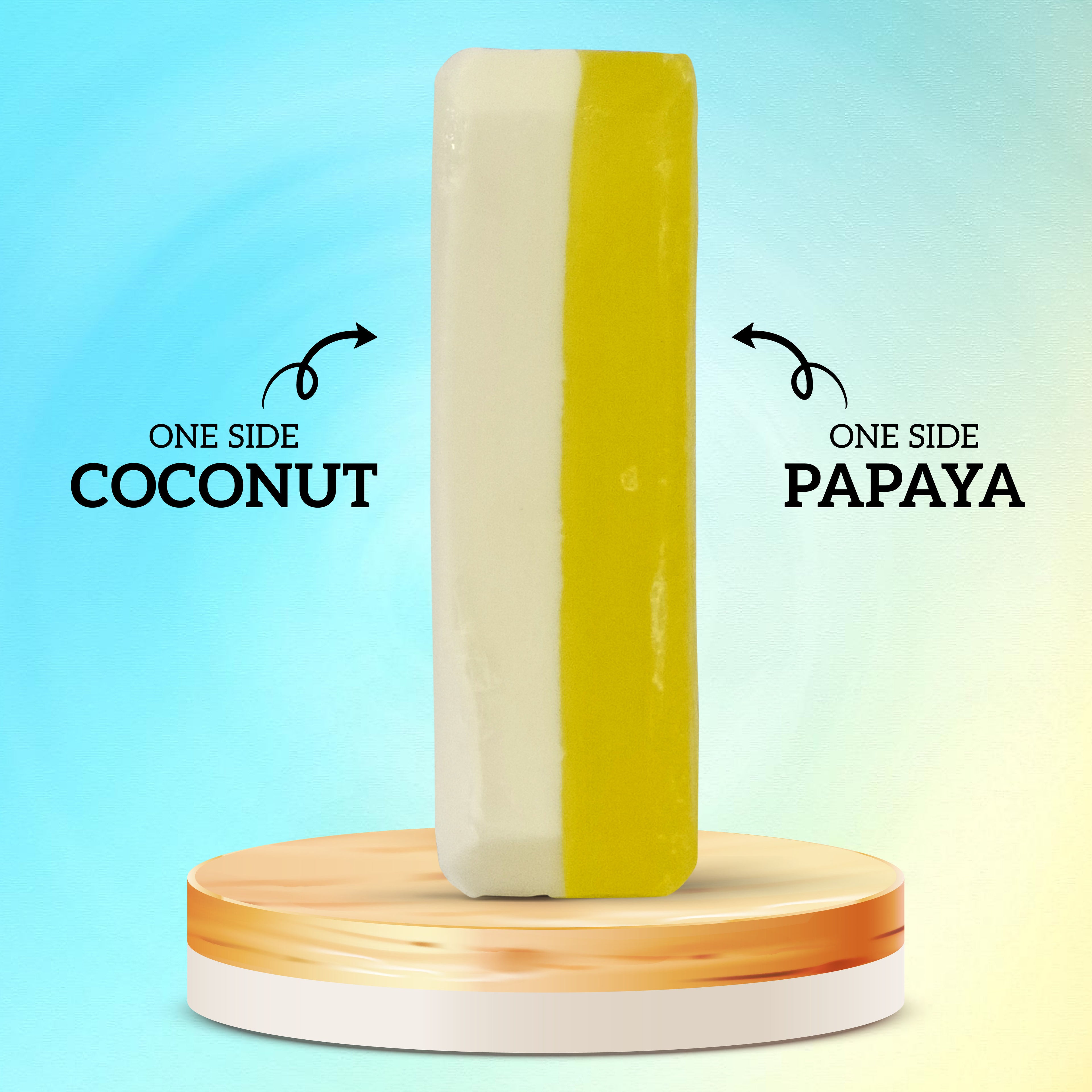Papaya & Coconut Soap For Brightening & Cleansing with Papaya Extract, Shea Butter & Coconut