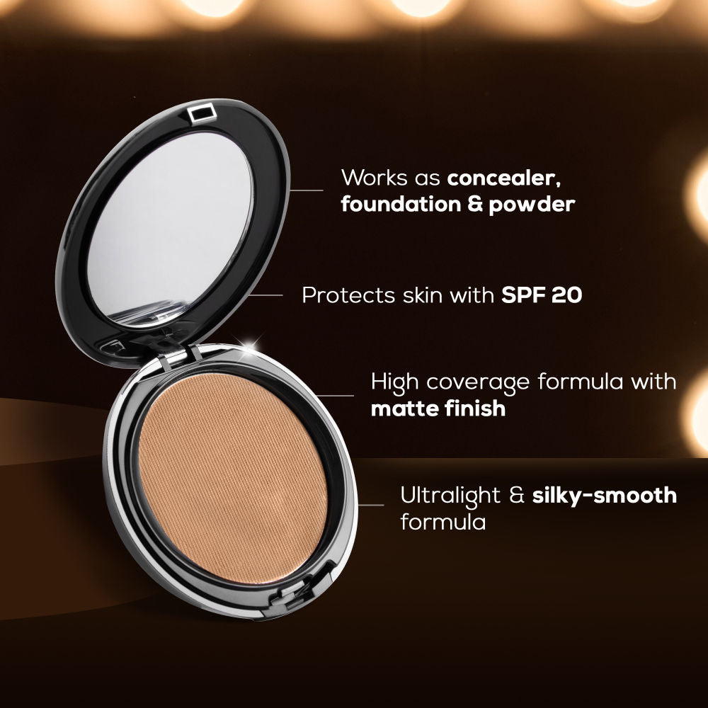Pro HD 3-IN-1 Compact Works as Concealer, Foundation & Powder With SPF 20