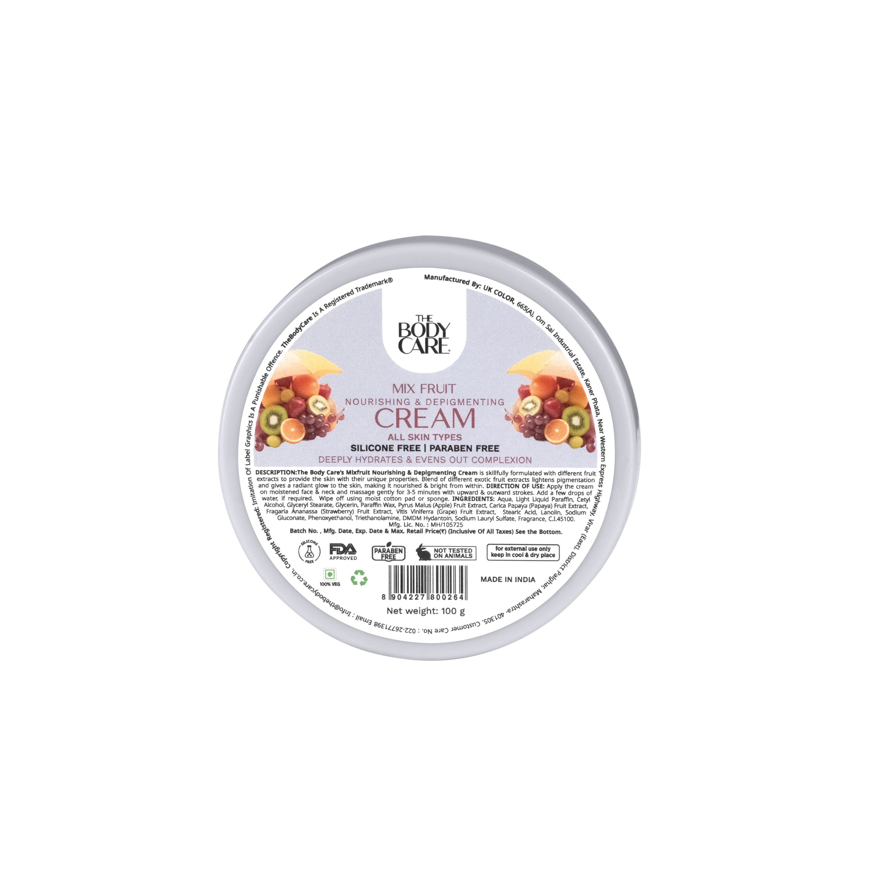 Mixfruit Nourishing & Depigmenting Cream - 100g