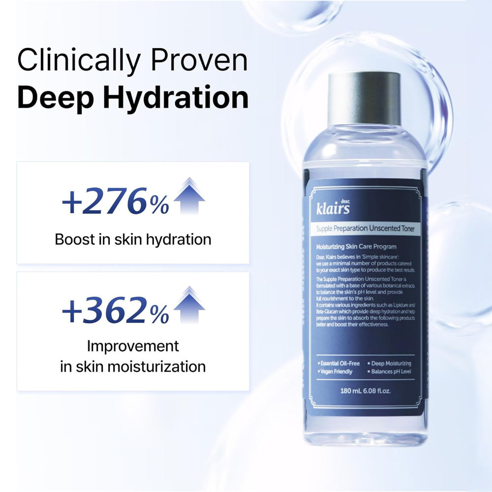 Supple Preparation Unscented Toner, Bestselling Moisturizing Korean Toner For Sensitive Skin