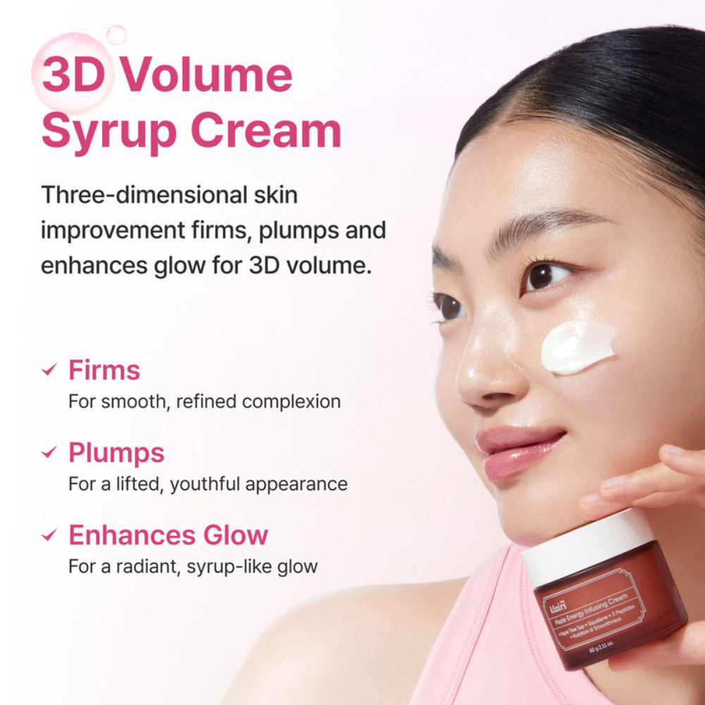 Maple Energy Infusing Cream, Wrinkle Care Korean Cream with 3 Peptides For Glowing Skin