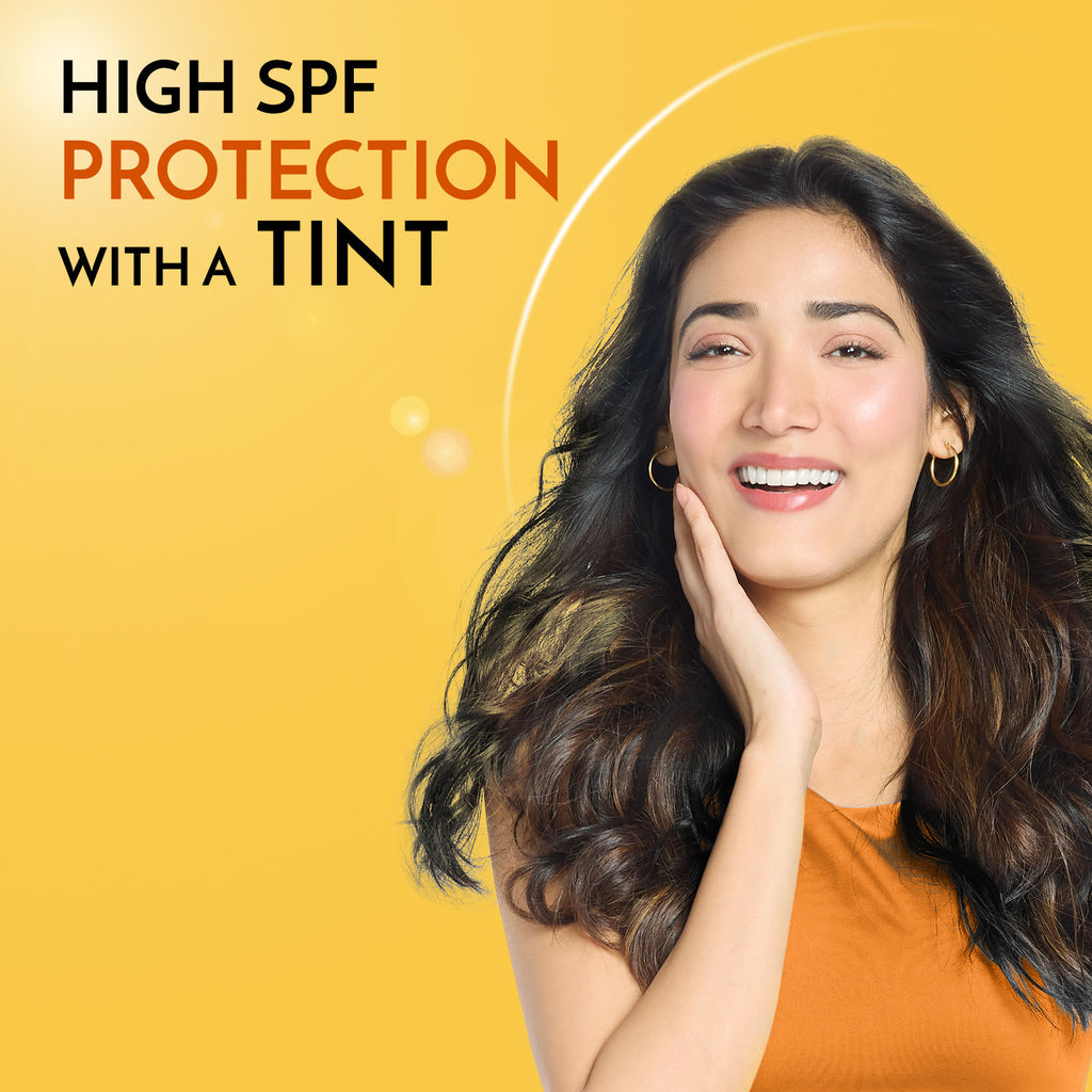 Tinted Sunscreen SPF 50 PA+++ for Oily Skin with Niacinamide, No White Cast, Even Tone