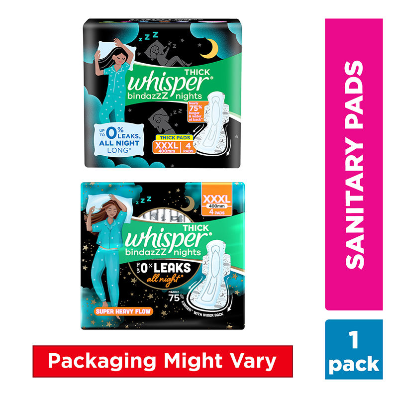 Bindazzz Nights Xxxl Sanitary Pads Upto 0% Leaks All Night Long
