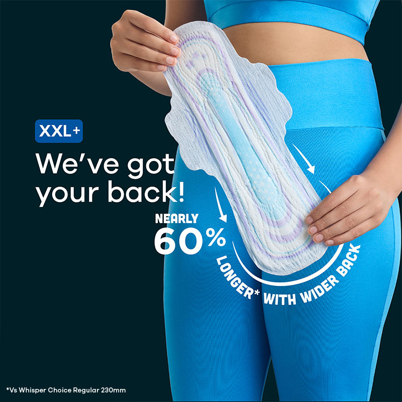 Bindazzz Nights Xxl+ Sanitary Pads, Upto 0% Leaks All Night Long