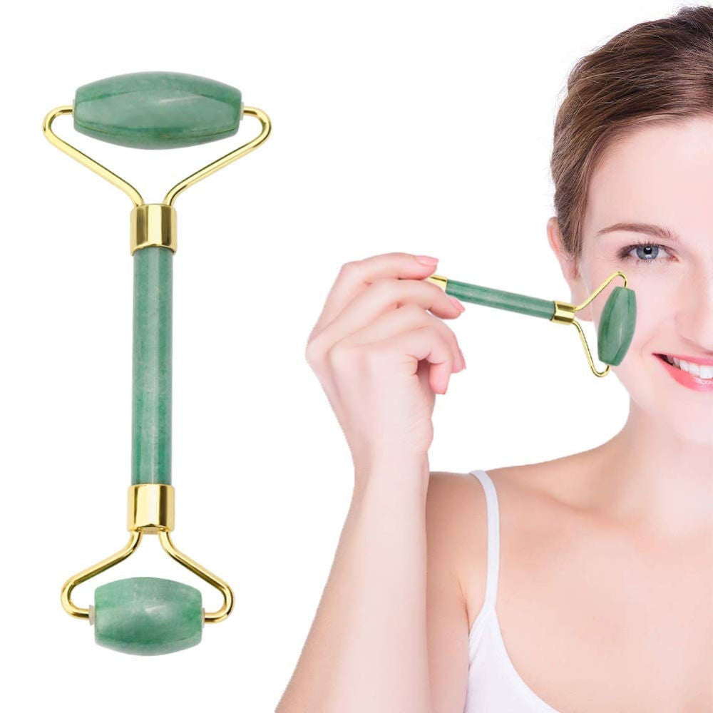 Pure Jade Green Adventurine Roller For Face
