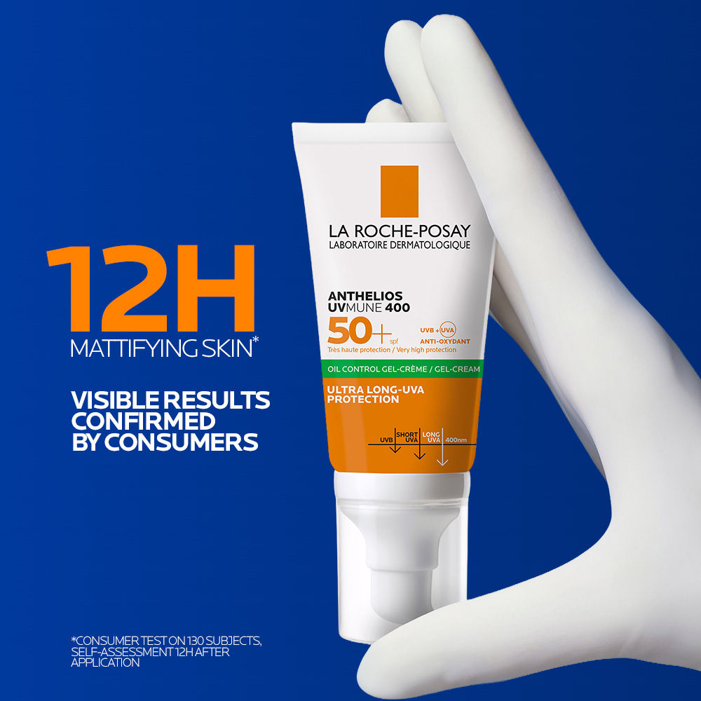 Anthelios UVMUNE400 Oil Control Gel Cream SPF50+, Sunscreen For Oily, Acne-Prone Skin