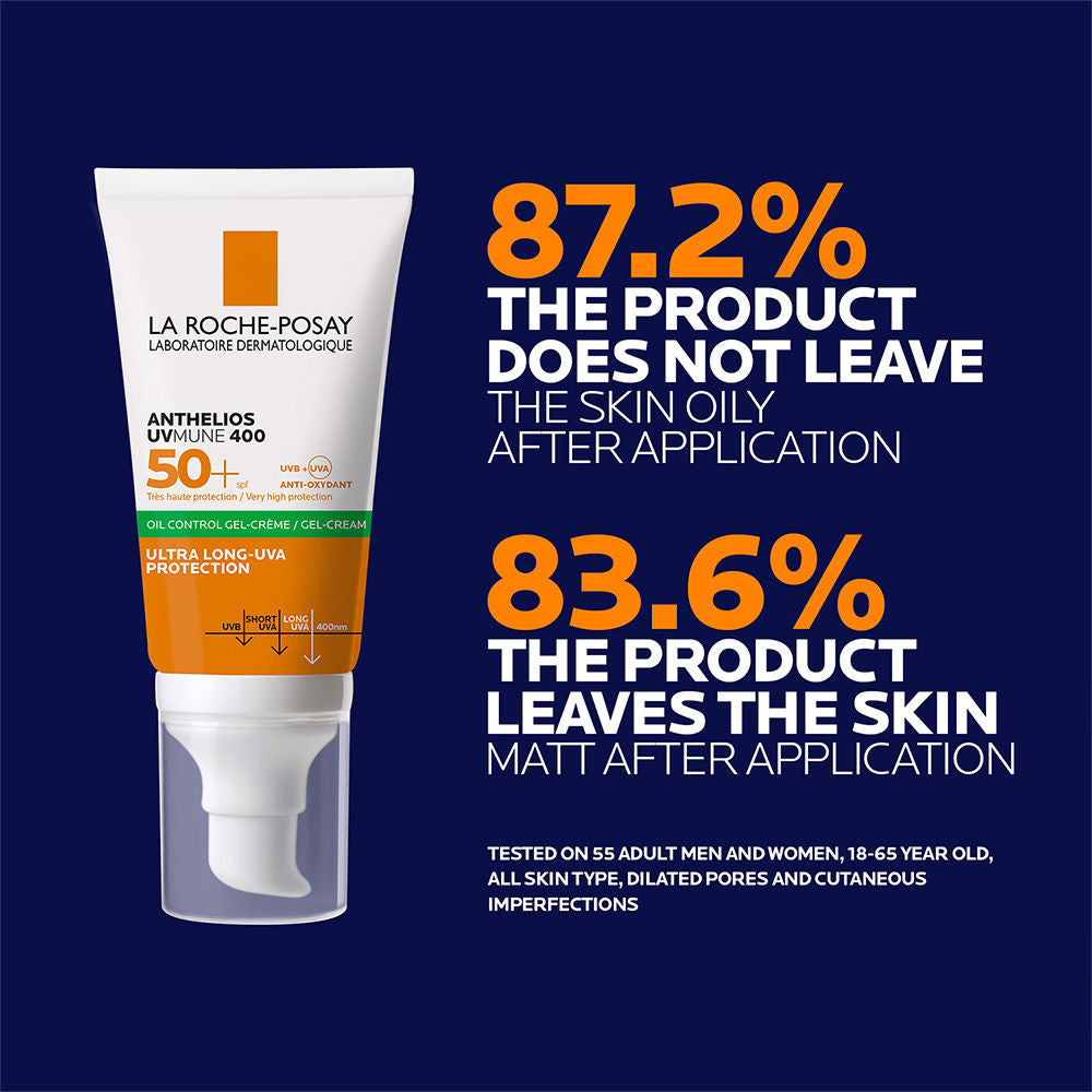 Anthelios UVMUNE400 Oil Control Gel Cream SPF50+, Sunscreen For Oily, Acne-Prone Skin