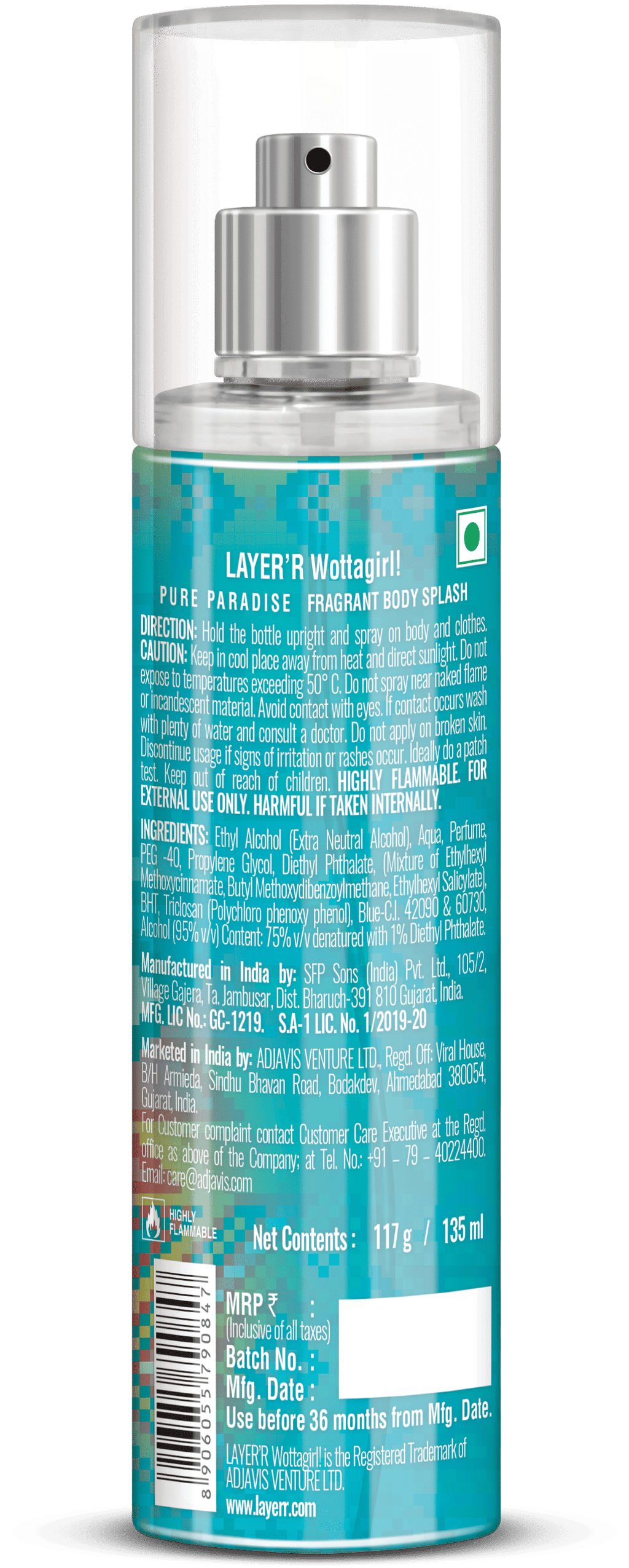Layerr Wottagirl Pure Paradise Body Splash For Her