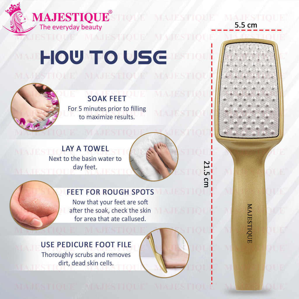 Professional Foot File - Laser-Cut Steel, Safe Dead Skin Remover - Color May Vary