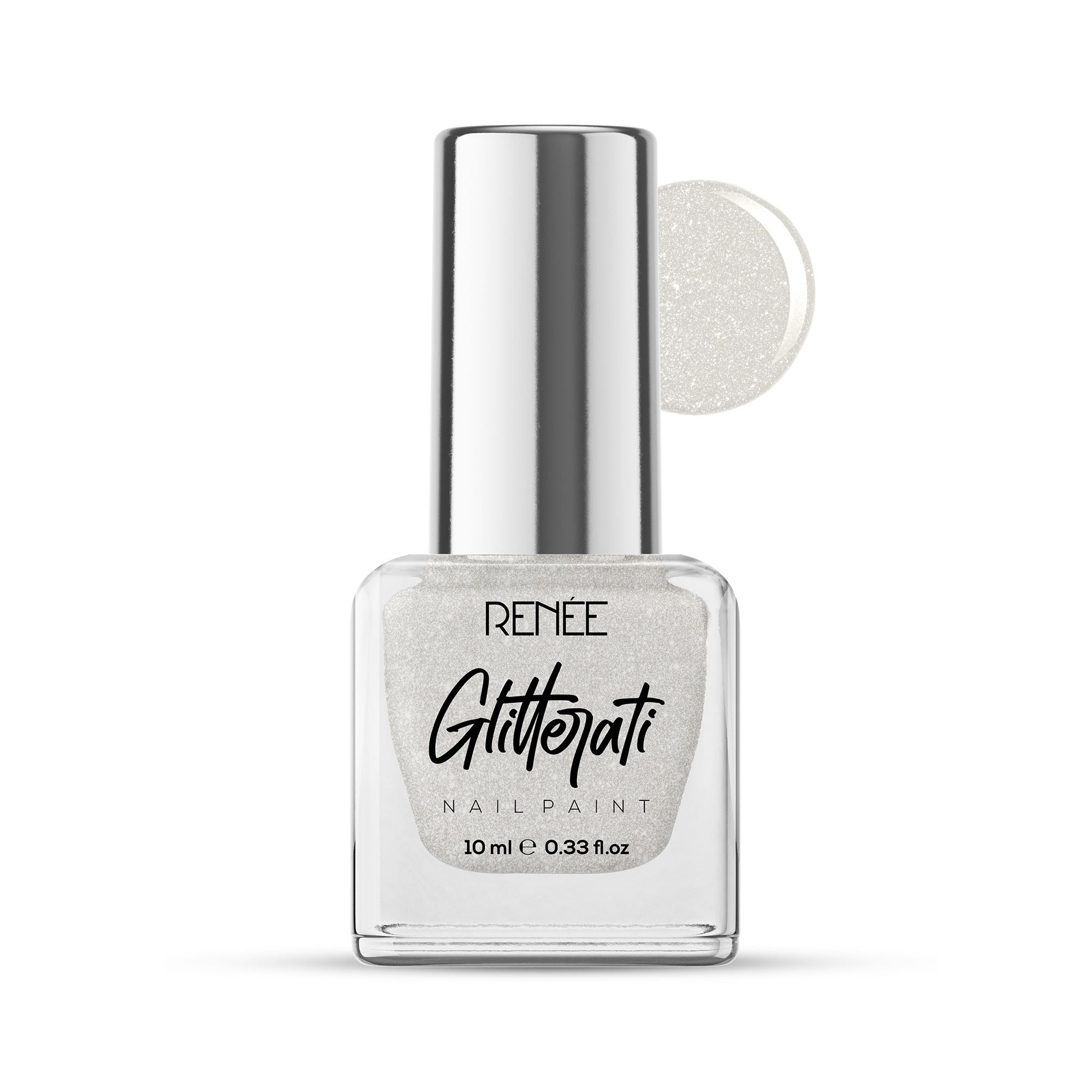 Glitterati Nail Paint - White Sparkle