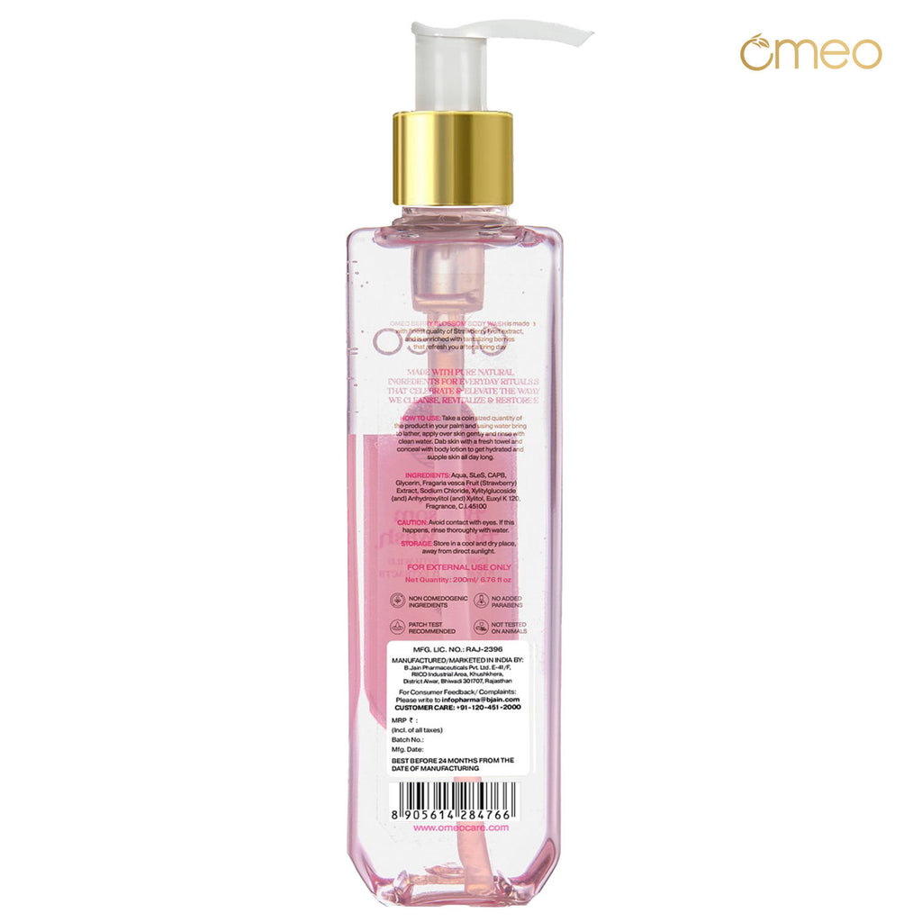 Berry Blossom Body Wash - Skin Friendly Ph, Gentle Cleansing, Soft Nourshing Body Wash