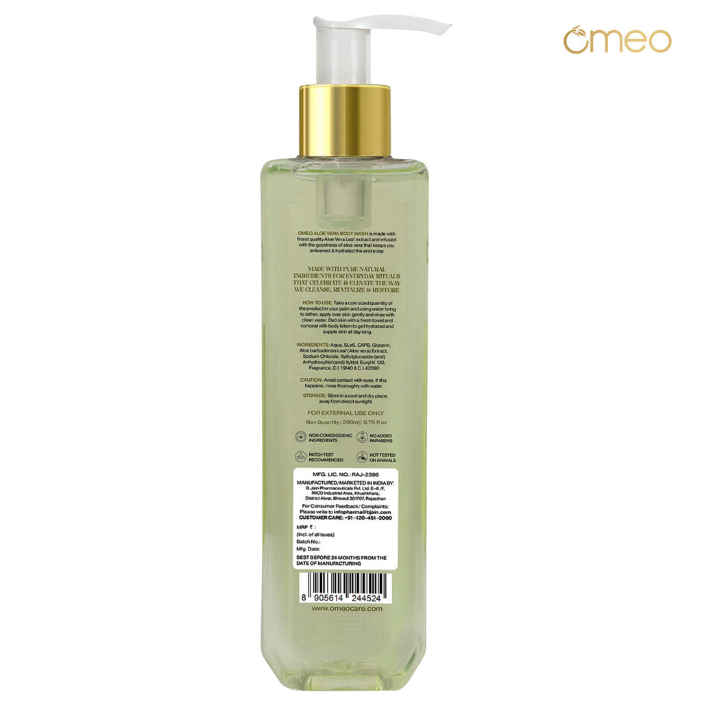 Aloe Vera Body Wash - Skin Friendly Ph, Gentle Cleansing, Soft Nourshing Body Wash