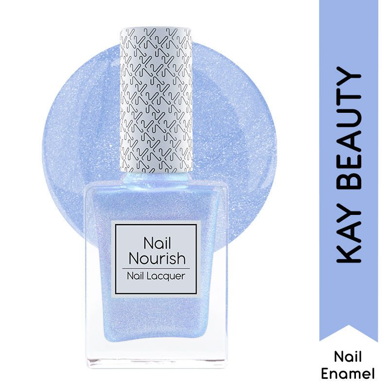 Nail Nourish Glitter Pastel Nail Enamel Polish - Starlit Aqua