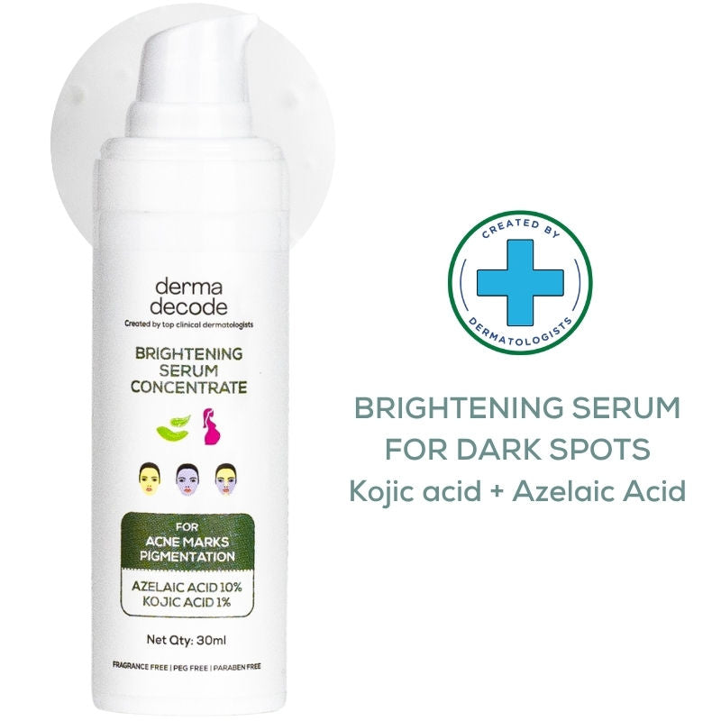 1% Kojic Acid 10% Azelaic Acid Brightening Face Serum For Dark Spots And Pigmentation