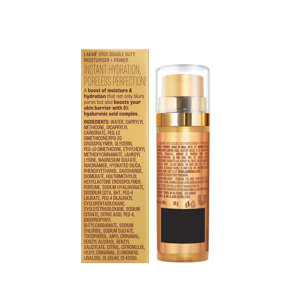 9to5 Double Duty 2-in-1 Moisturiser + Primer With Hyaluronic Acid