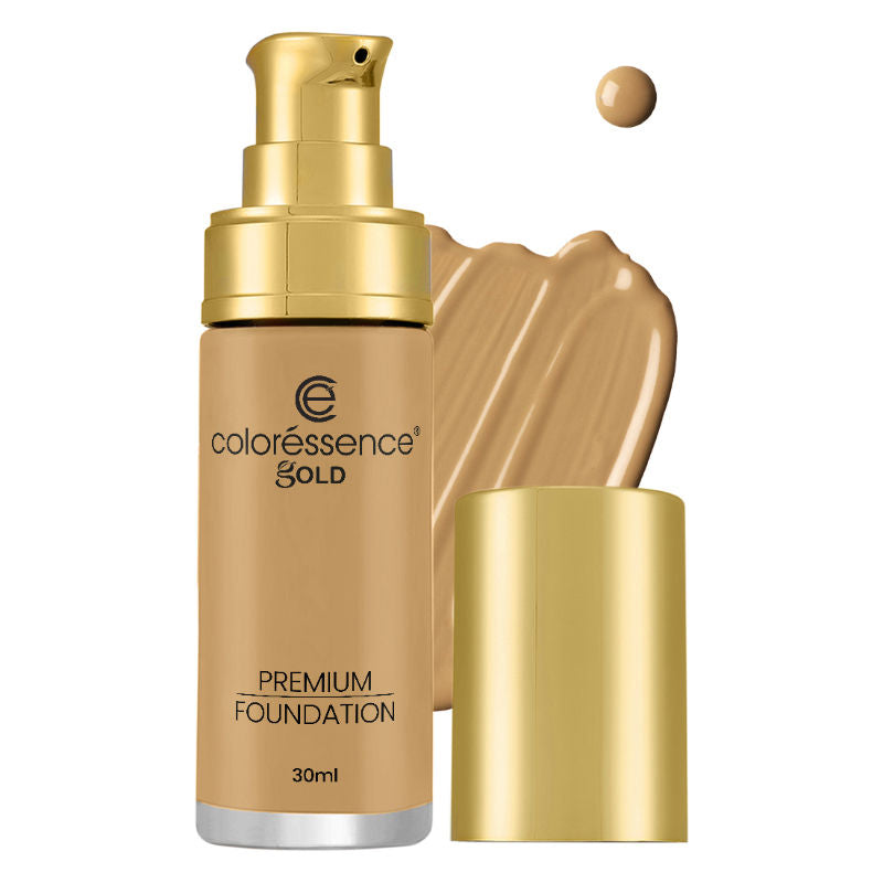 True Tone Premium Liquid Silicone Foundation Full Coverage Matte Finish - Honey Gold