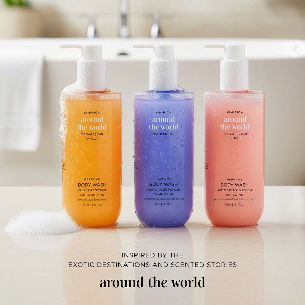Pink Caribbean Refreshing Shower Gel With Nourishing Olive Oil