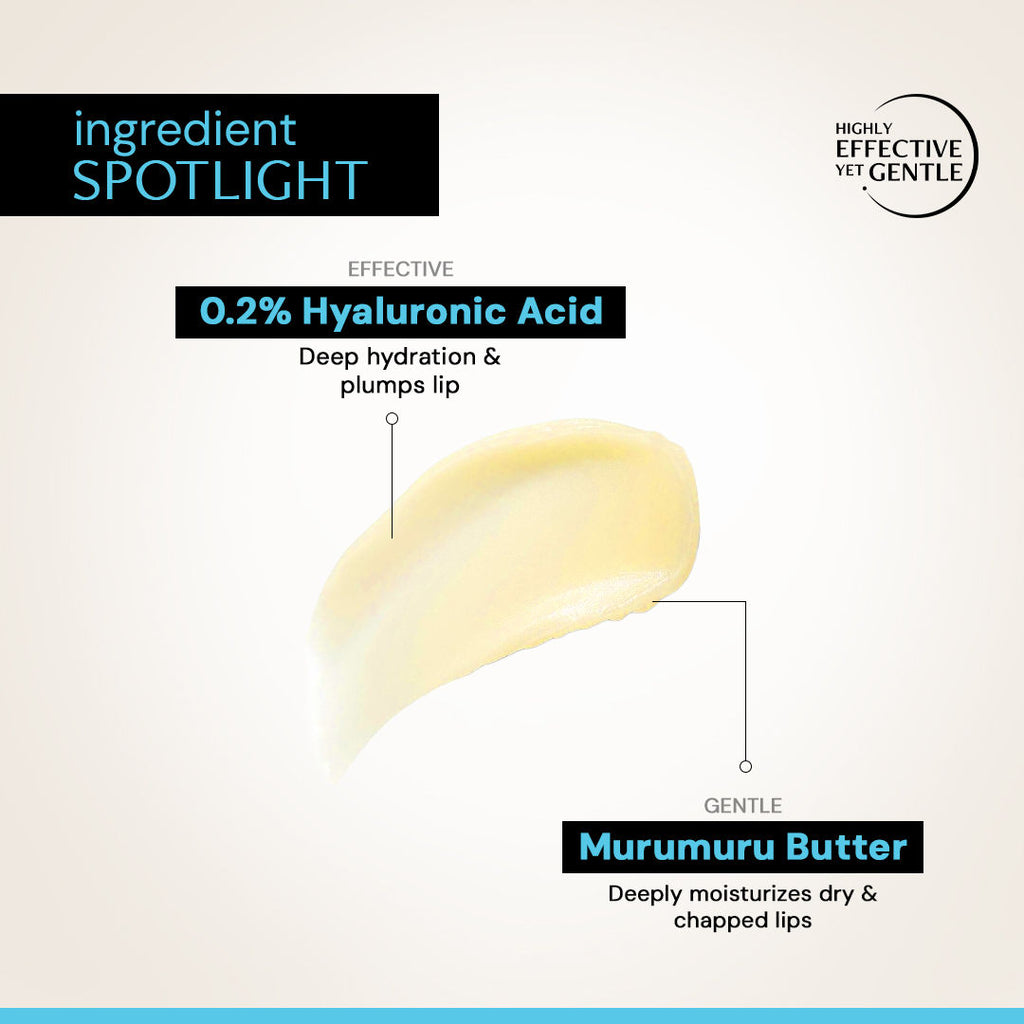 Hyaluronic Acid Lip Balm, Hydrates, Softens & Nourishes Dry Lips