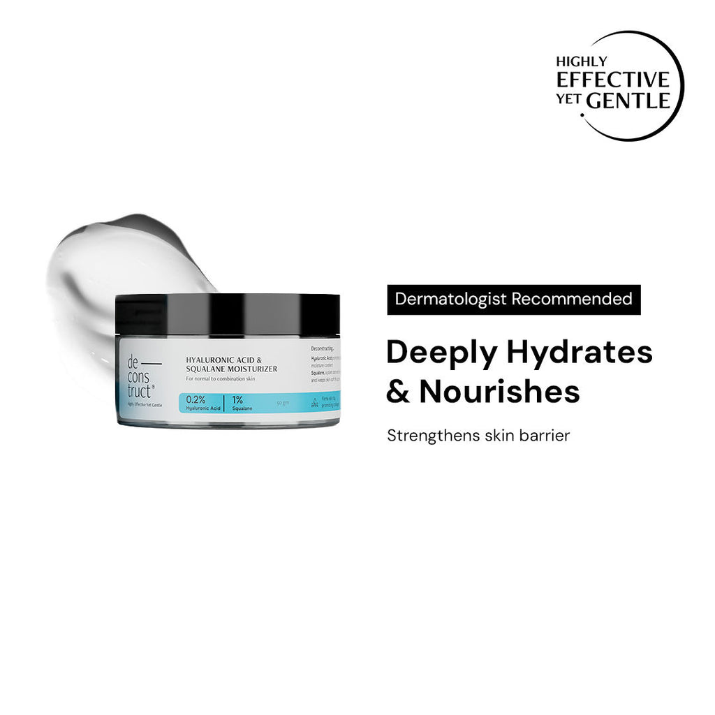 Hyaluronic Acid & Squalane Moisturizer, Locks Hydration & Firms Skin