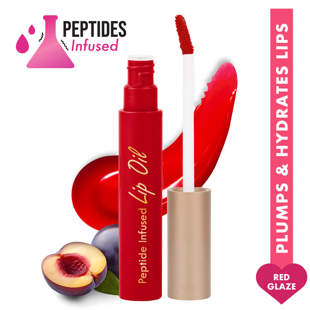 Peptide Infused Lip Oil - Red Glaze