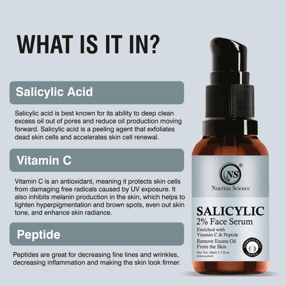 2% Salicylic Acid Face Serum for Unclog Pores & Control Excess Sebum