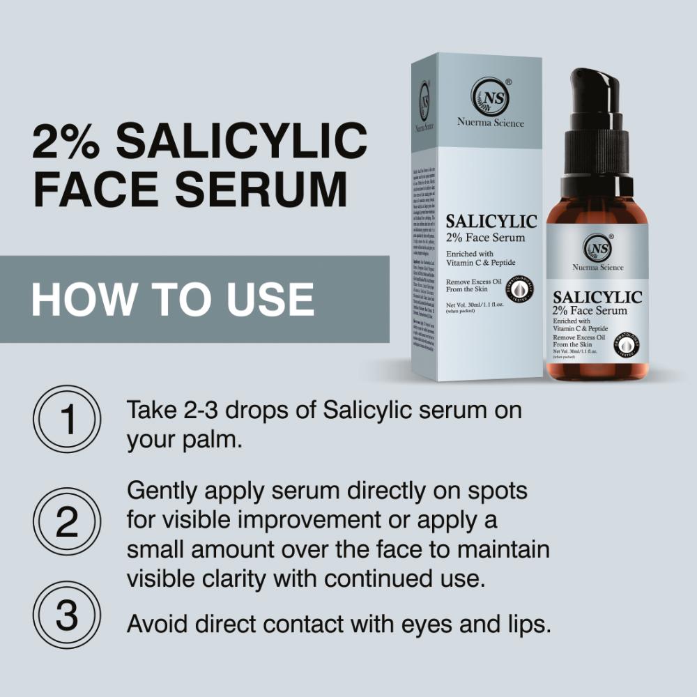 2% Salicylic Acid Face Serum for Unclog Pores & Control Excess Sebum